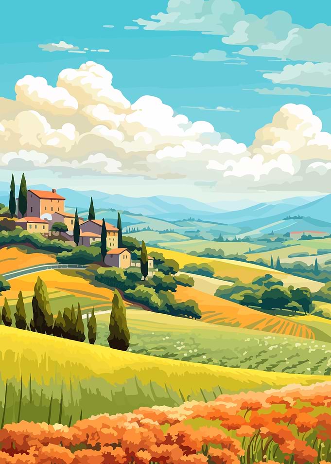 Calm Italian Hills Tuscan