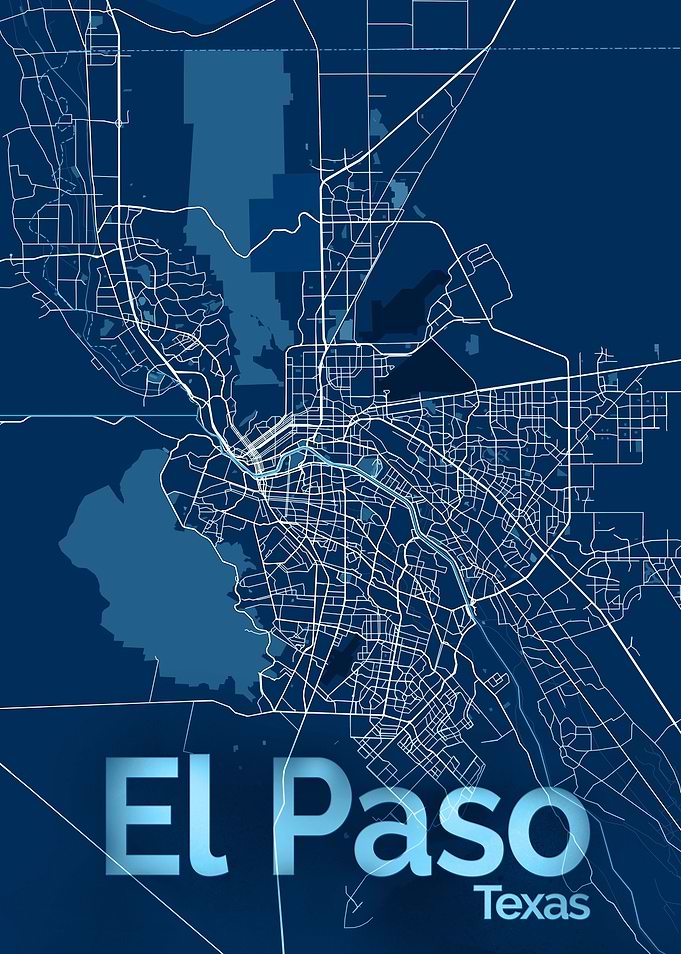 El Paso City Street Map