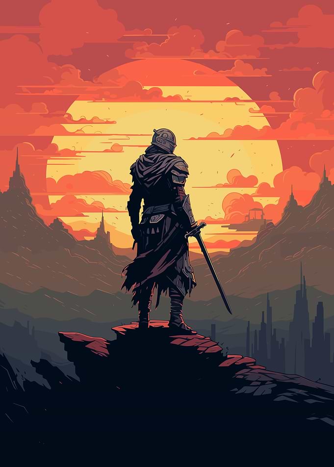Paladin Warrior Pixel Art