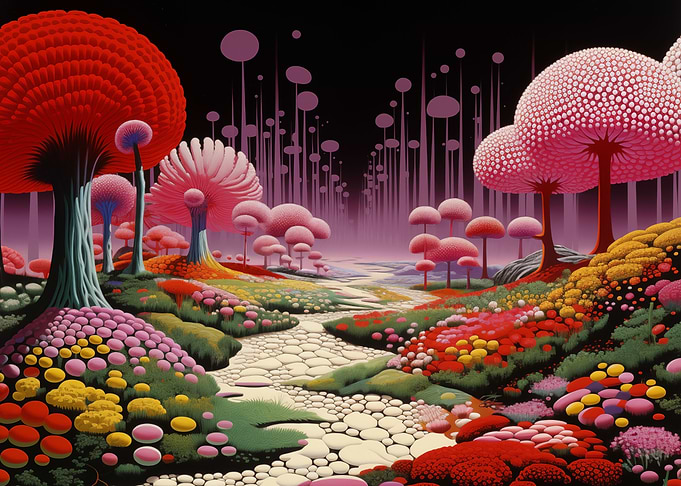 Psychedelic Land At Night