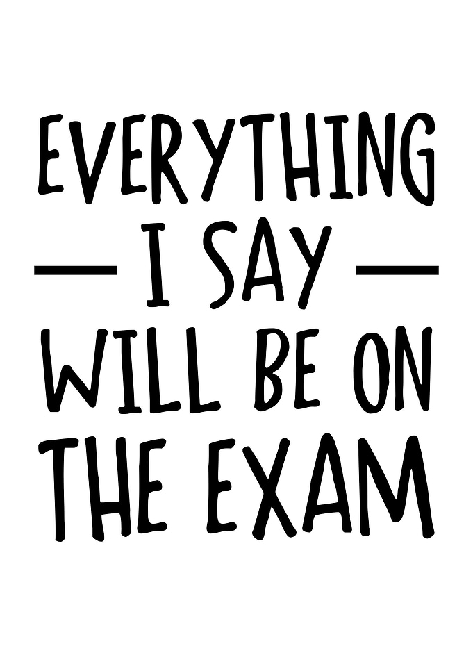 Will be On Exam