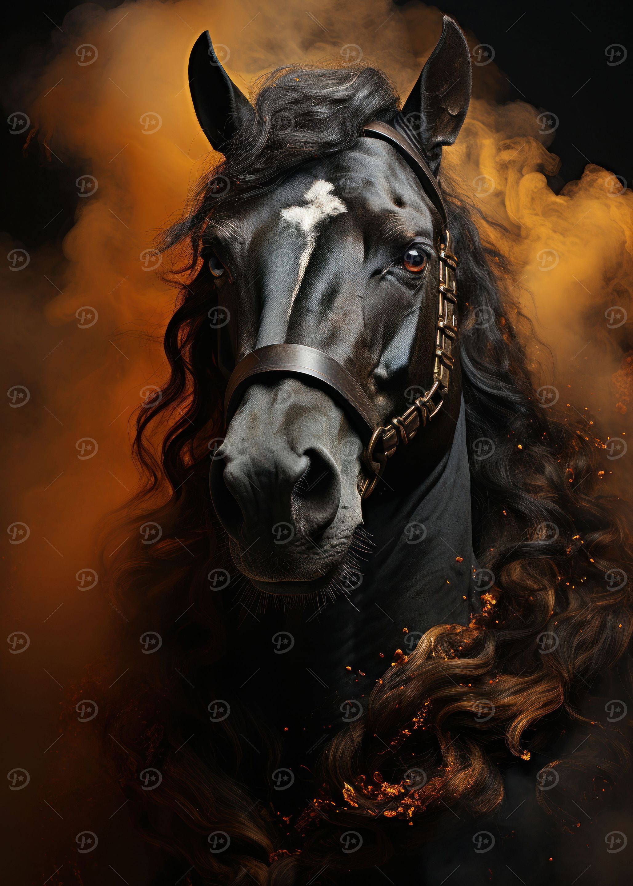 Hot sunset Horse wildlife