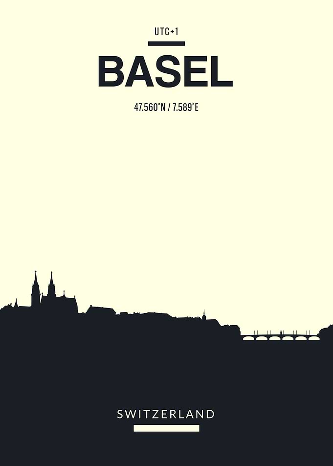 Basel Switzerland Skyline