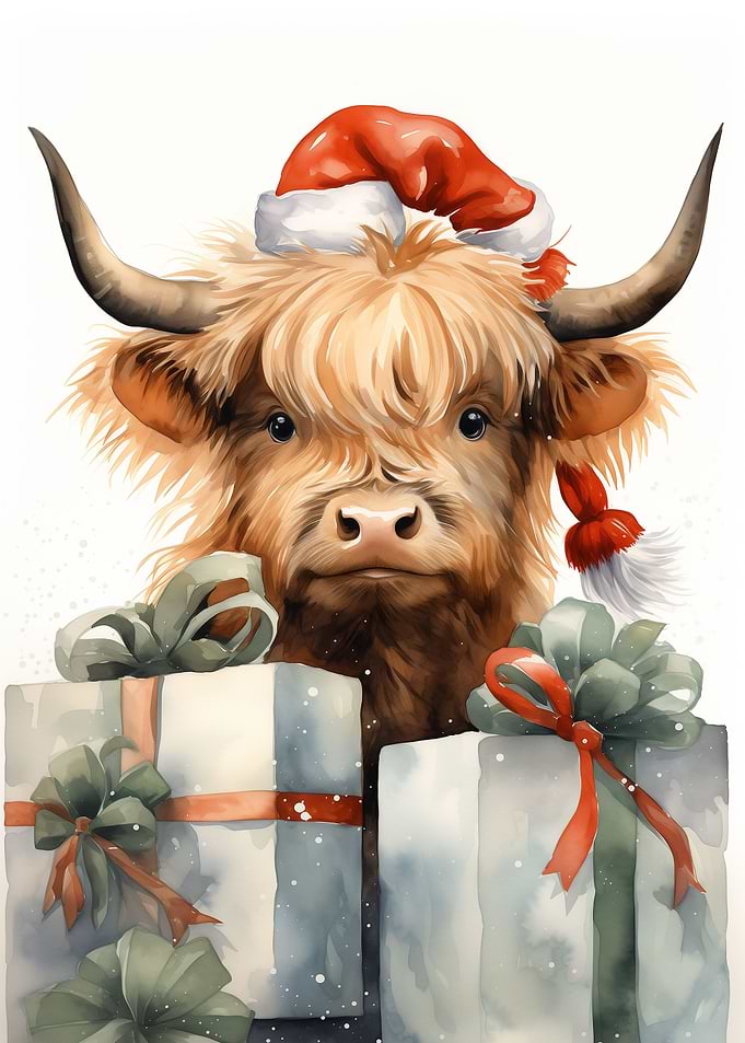 Merry Tiny Cow Xmas
