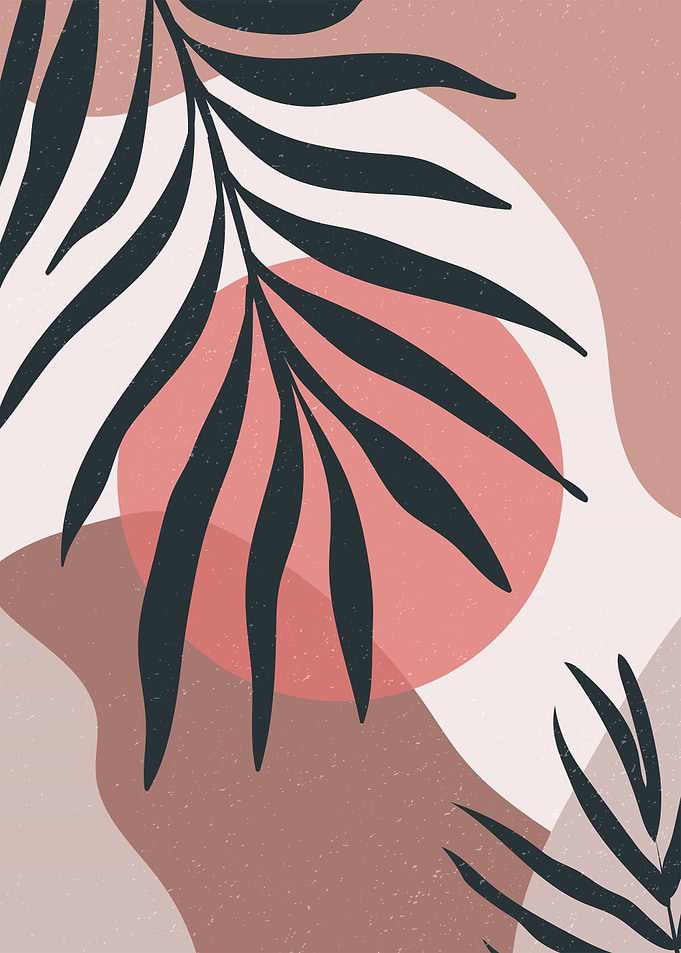 Tropical Leaf Boho Art