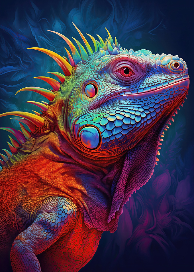 Neon Iguana