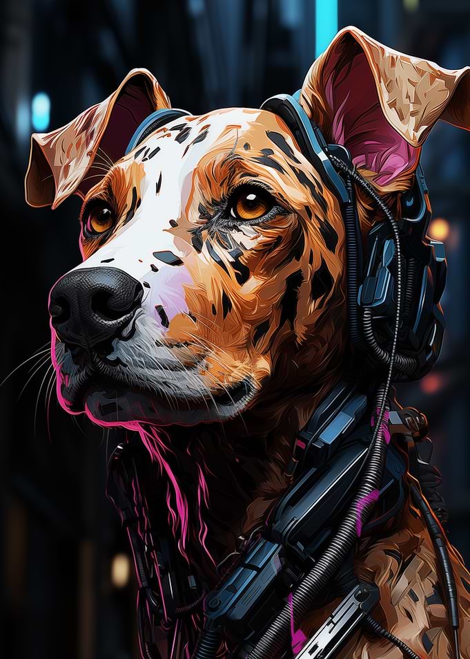 Cyberpunk Orange Dog