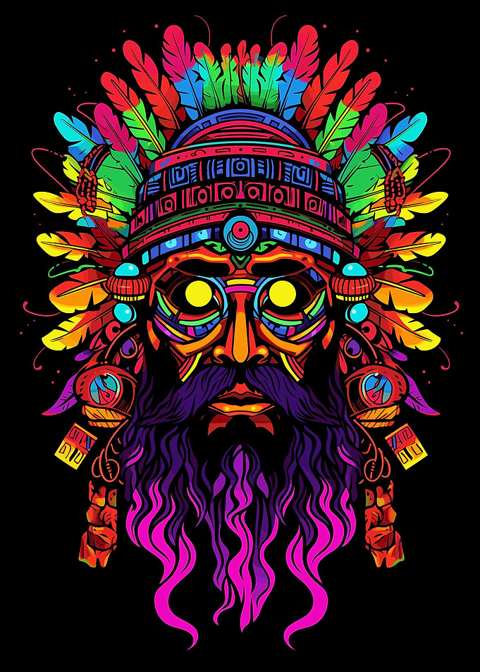 Aztec Mask Neon