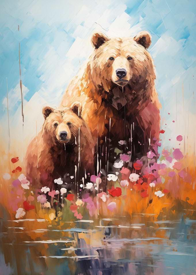 Bear Family Painting