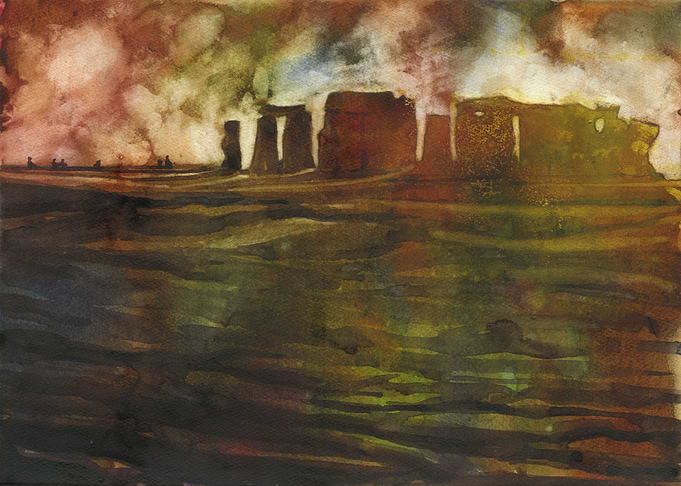 Stonehenge ruins UK art