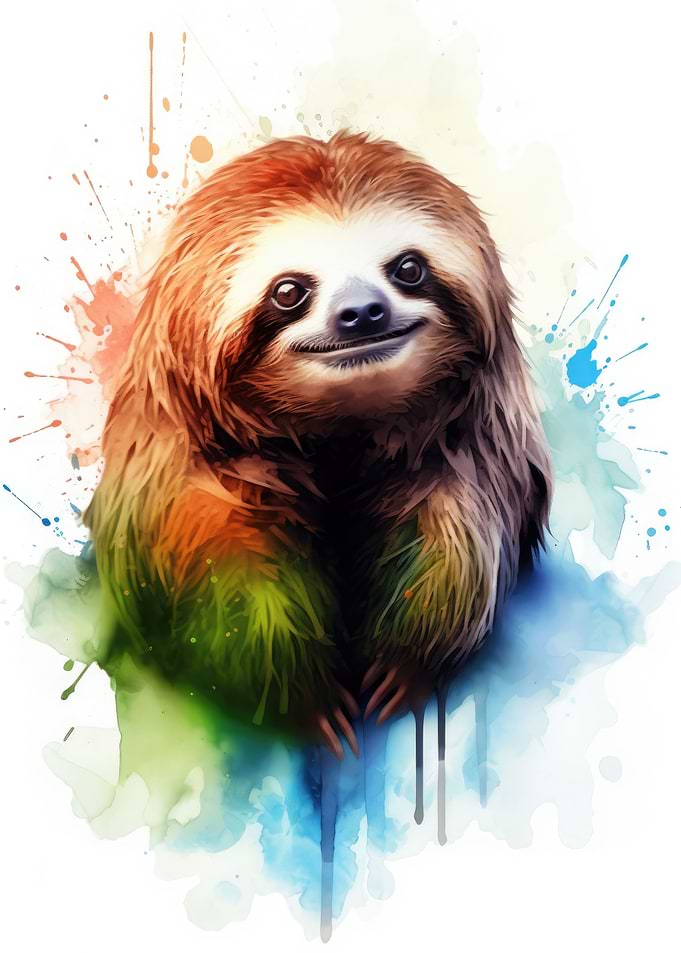 Sloth Watercolor