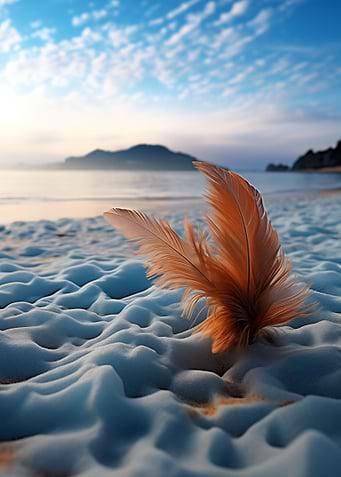 vibrant feather danced