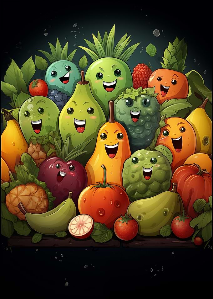Funny Laughing Fruit Faces