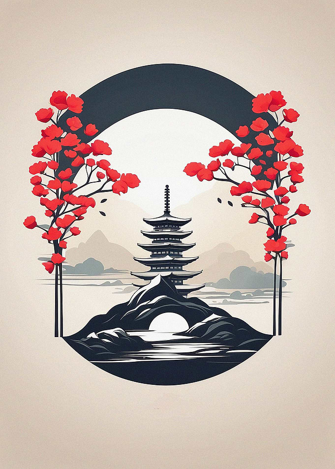 zen minimalist flowers