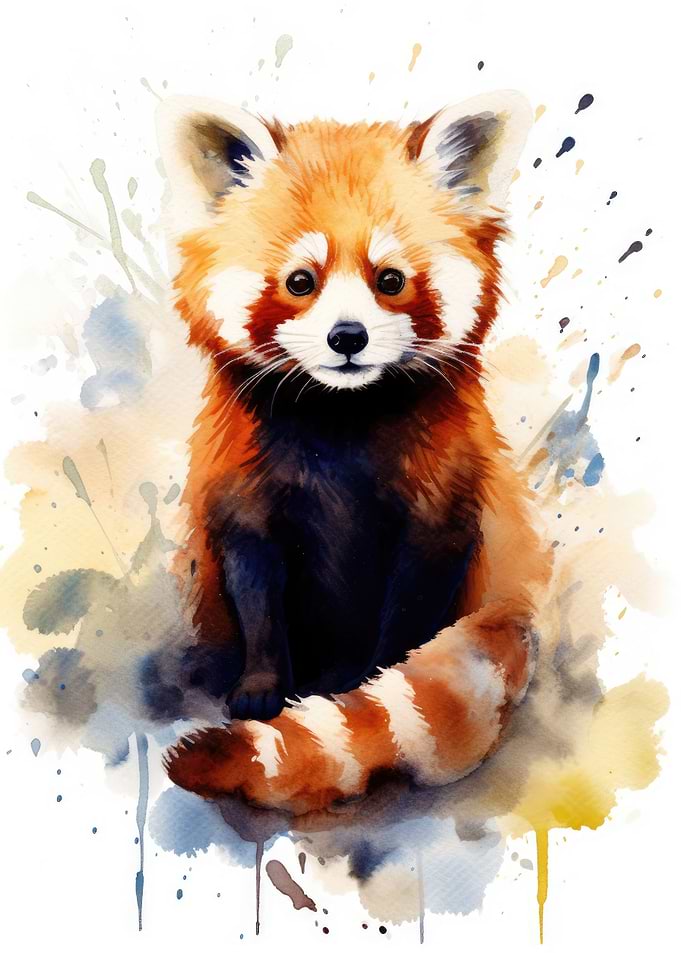 Red Panda Watercolor