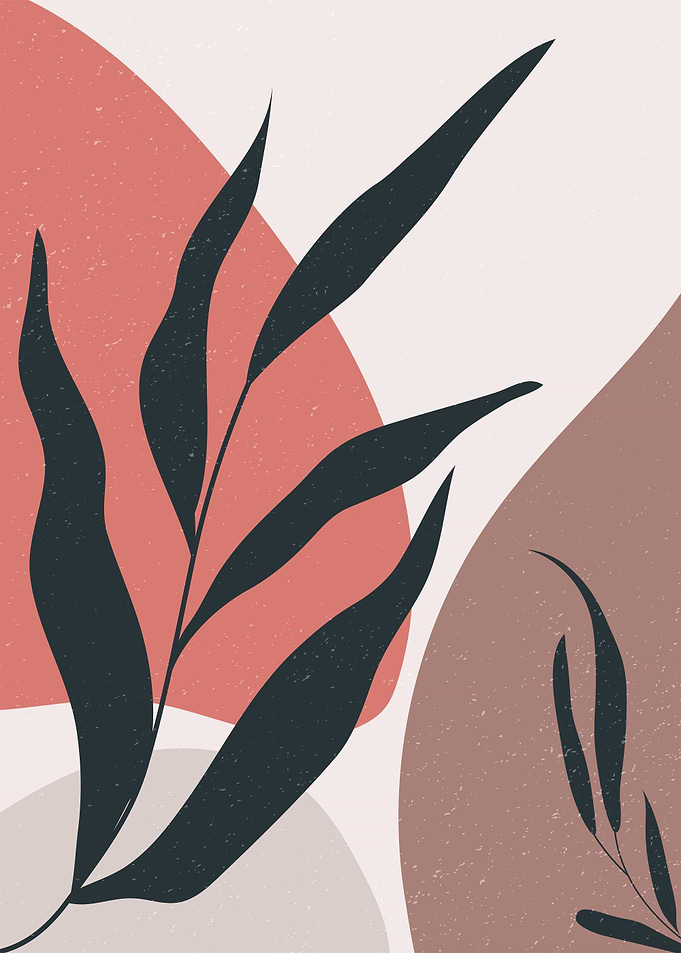 Floral Leaf Boho Art