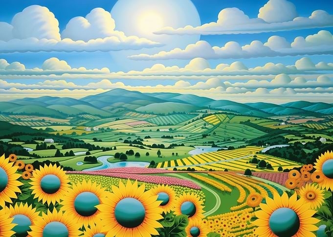 Countryside Sunflowers