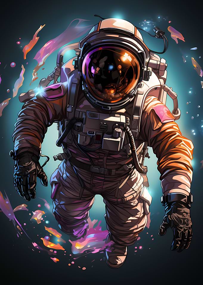 Astronaut swimming