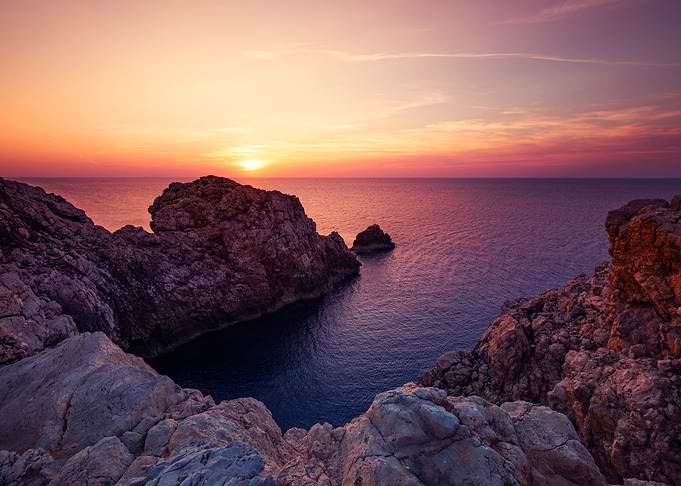 Sunset on a Spanish island