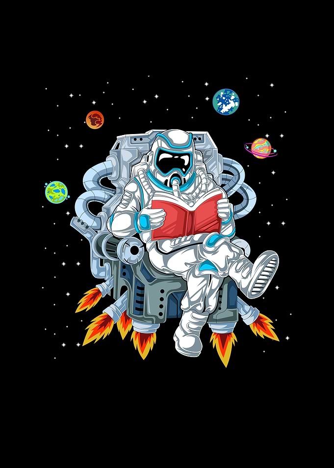 astronaut reading