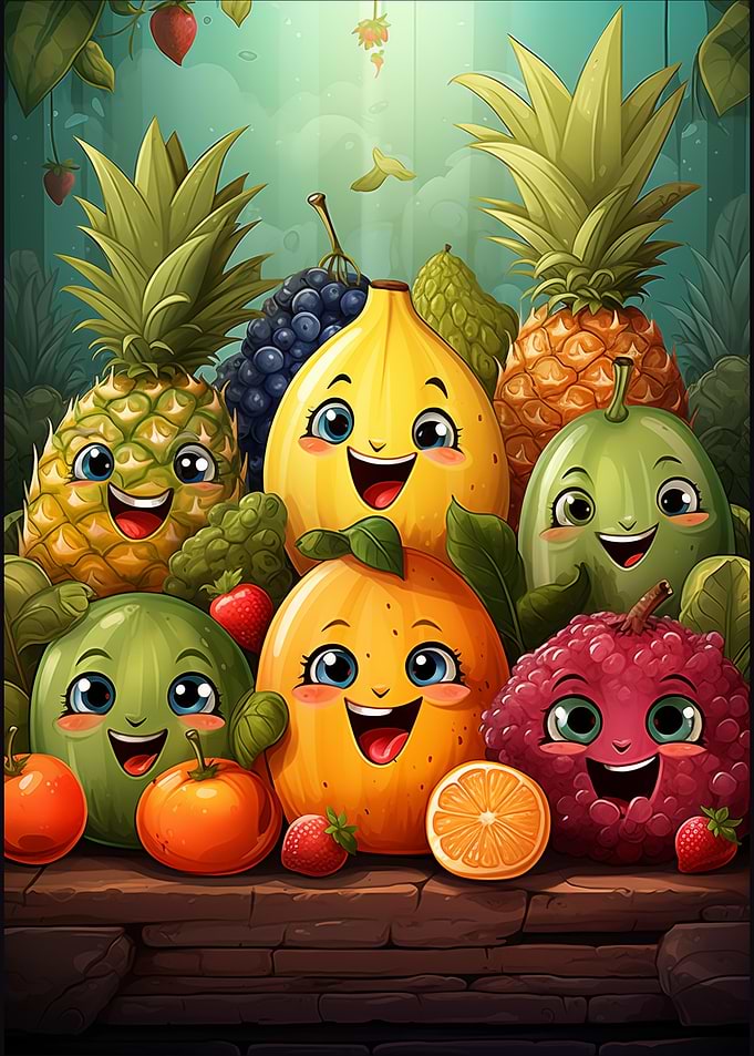 Funny Laughing Fruit Faces