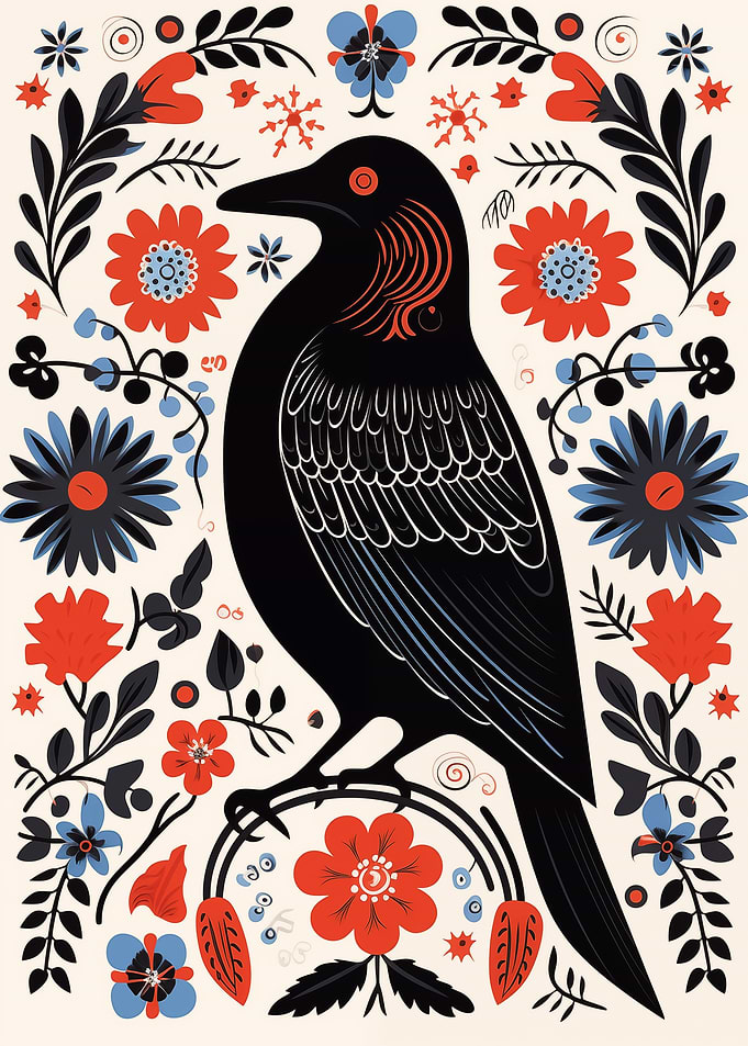 Raven Scandinavian Folk