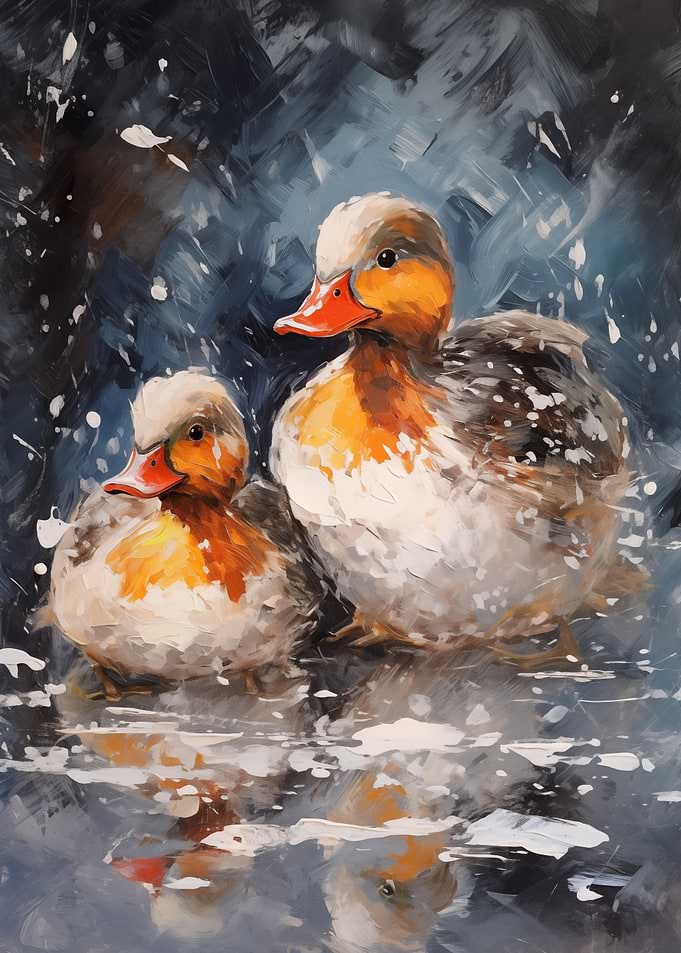 Merry Xmas Duck Family