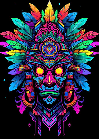 Aztec Mask Neon