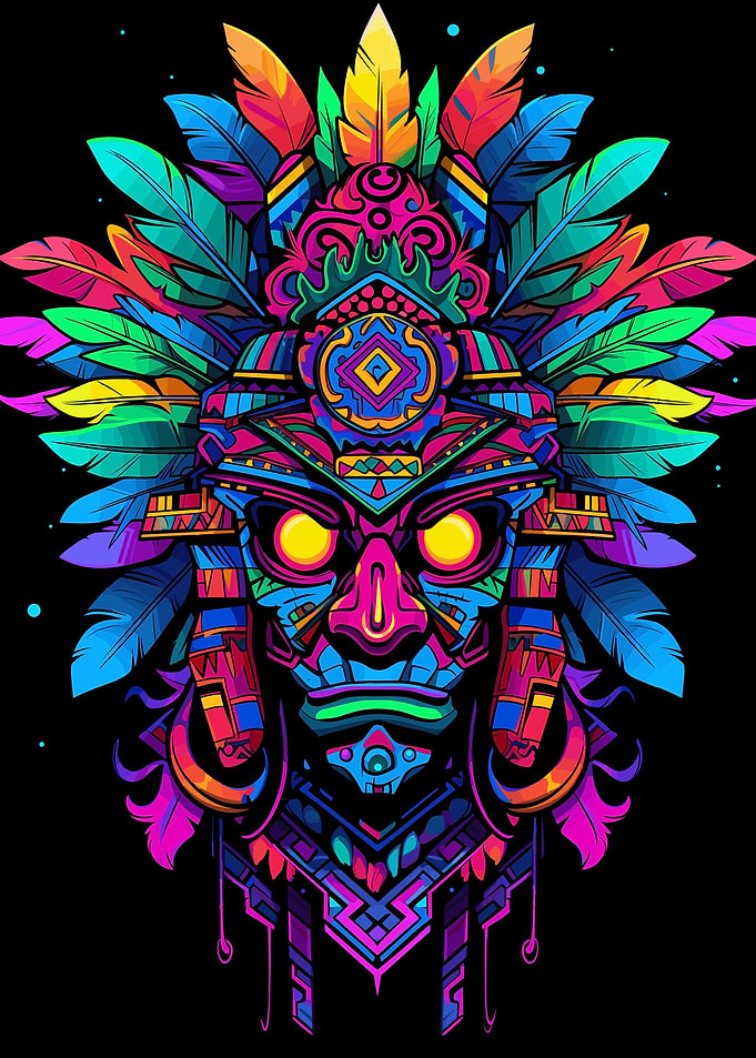 Aztec Mask Neon