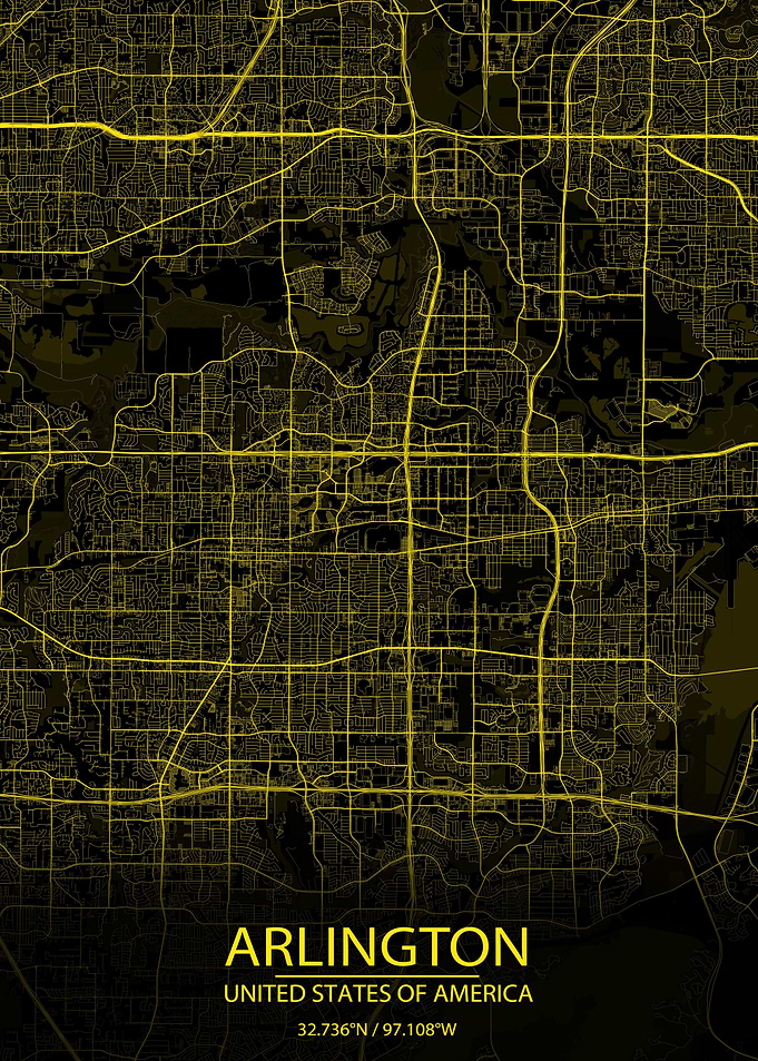 Arlington Black Yellow Map