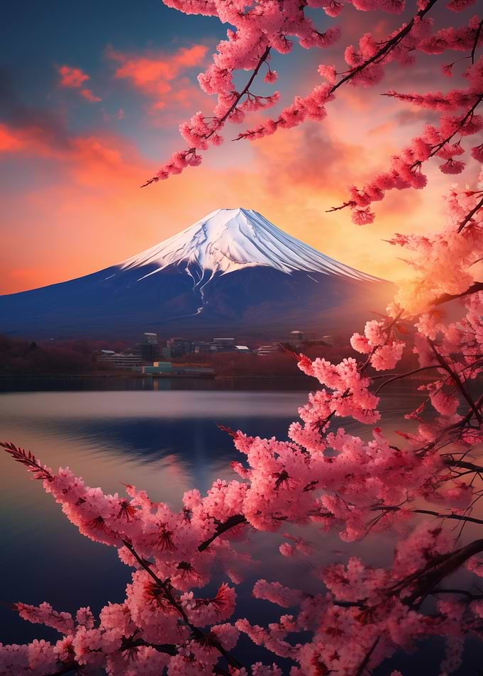 Cherry Blossom Fuji Japan