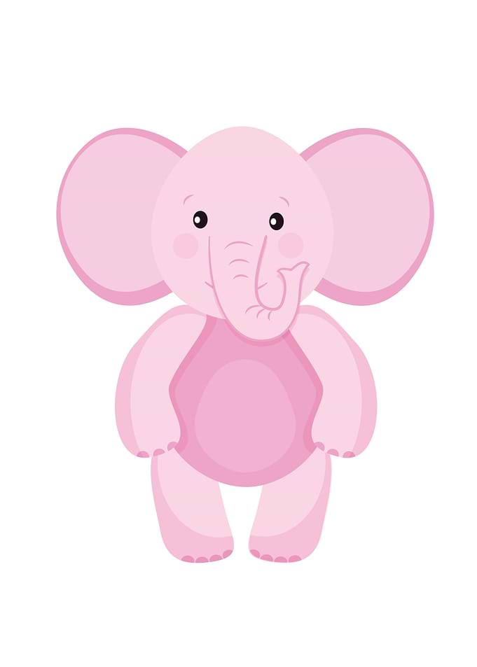 Pink Cute Elephant