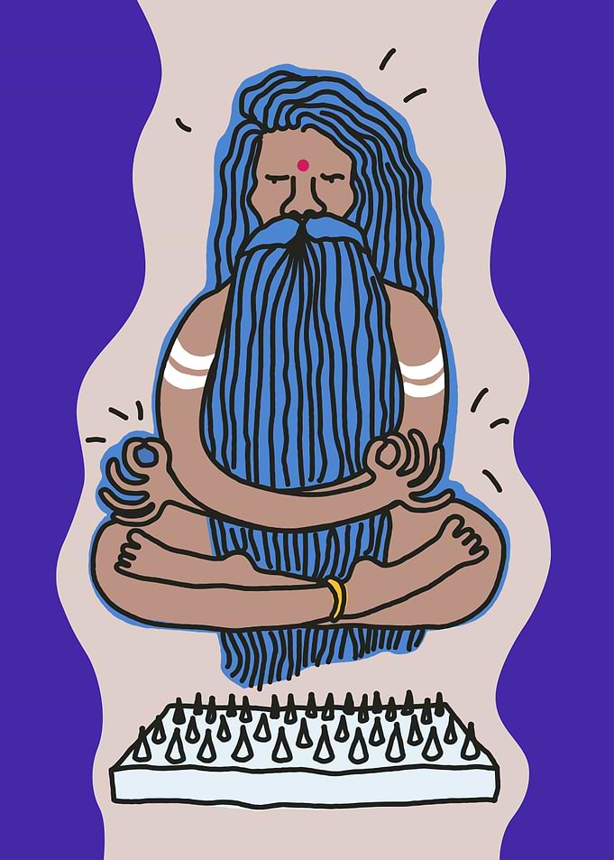 Cartoon Yoga Guru
