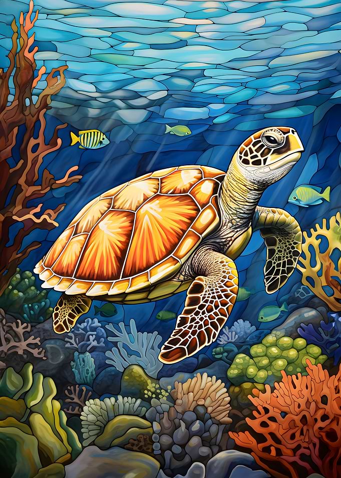 Sea turtle aquarium