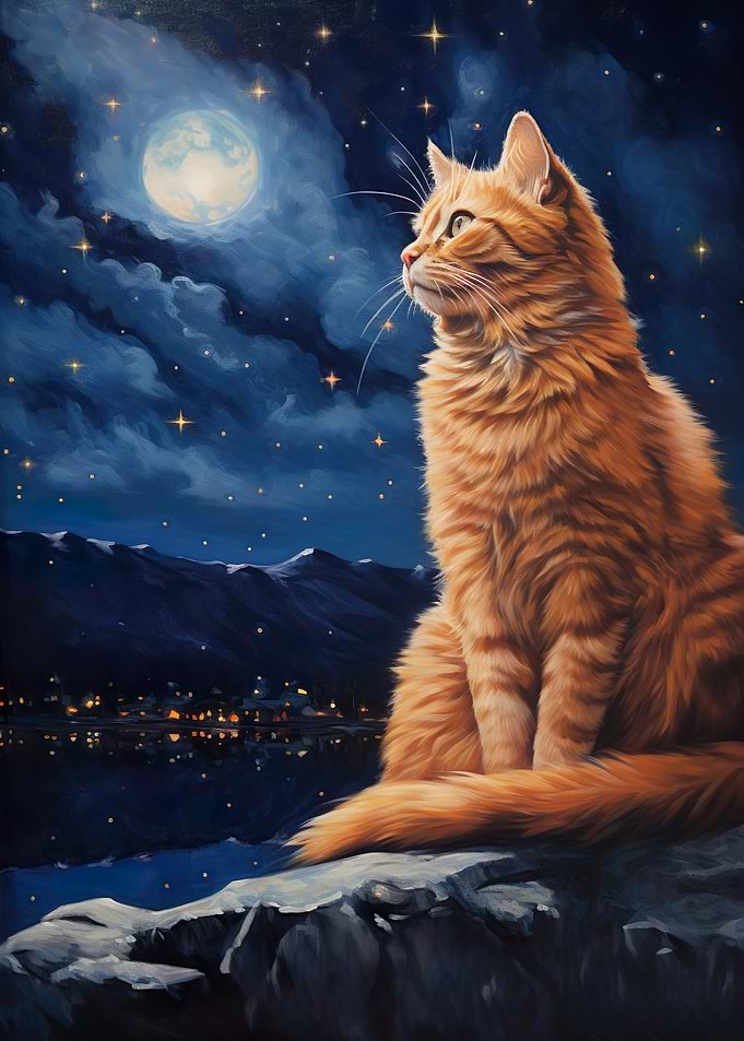 Cat van gogh