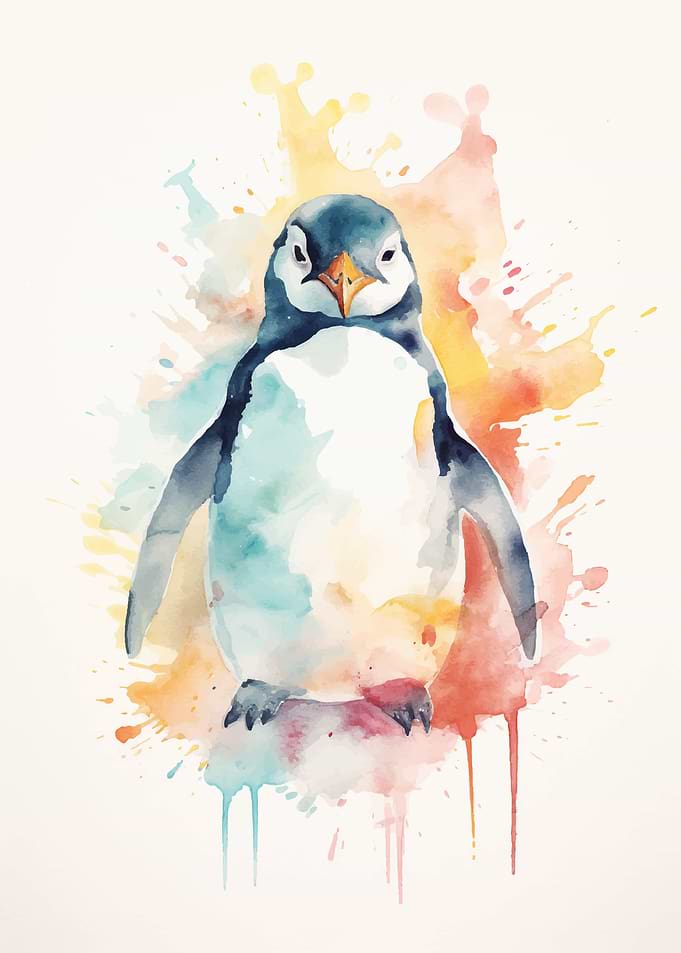 Penguin Watercolor