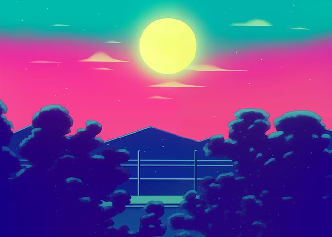 Pastel Night View