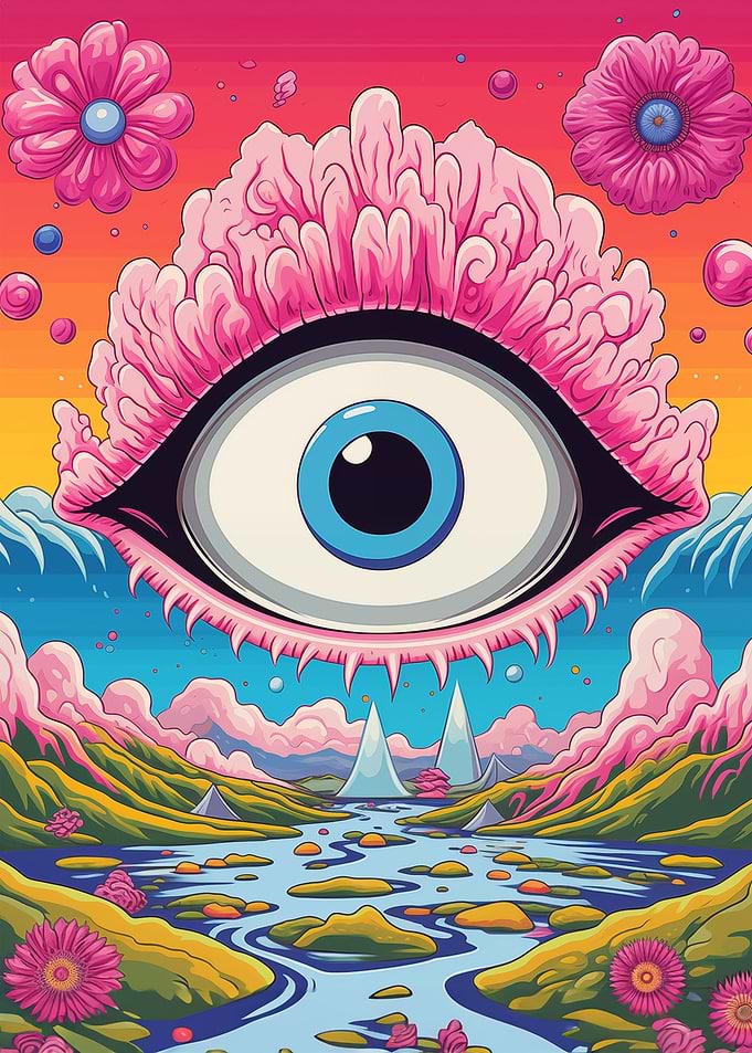 Trippy LSD Eye Poster