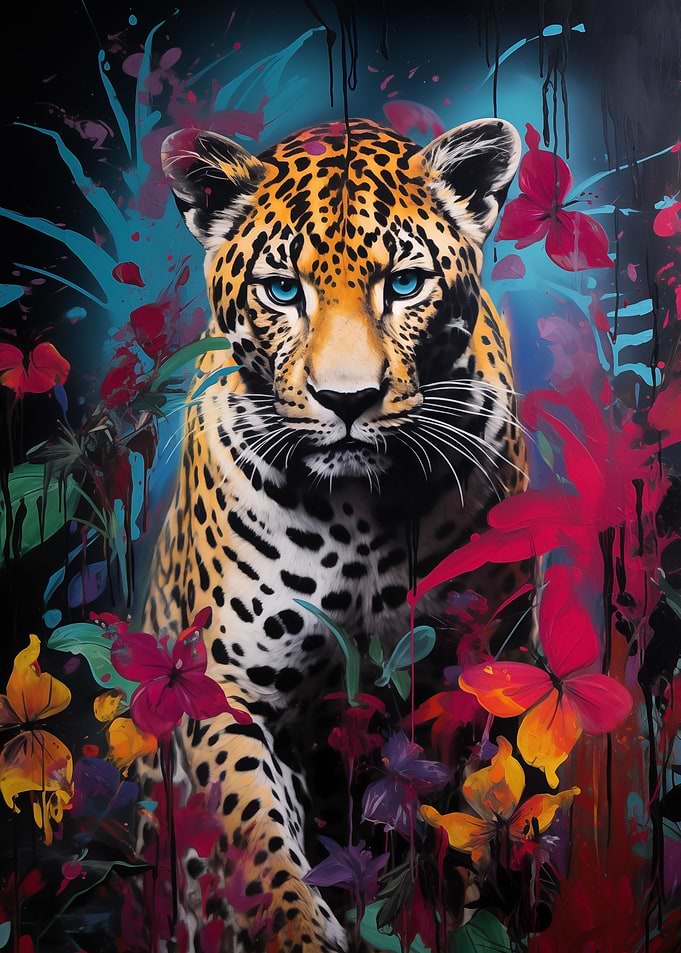 Leopard Banksy Graffiti