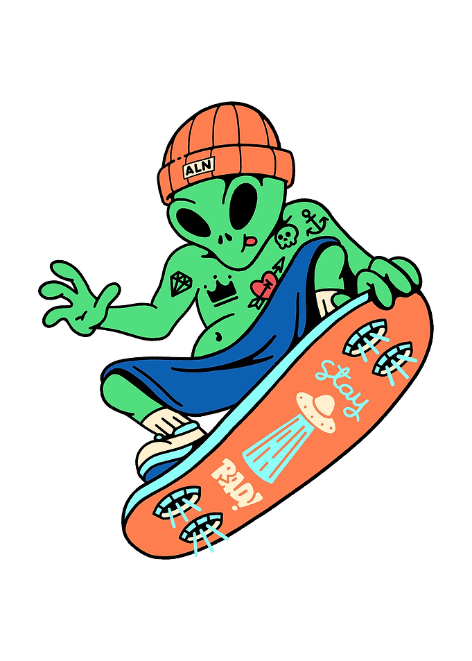 Skateboarder Invasion