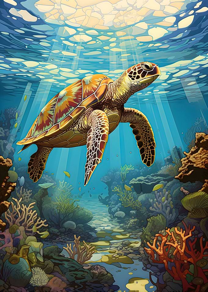 Sea turtle aquarium