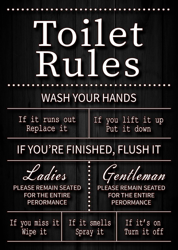Toilet Rules Funny