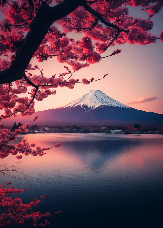 Cherry Blossom Fuji Japan