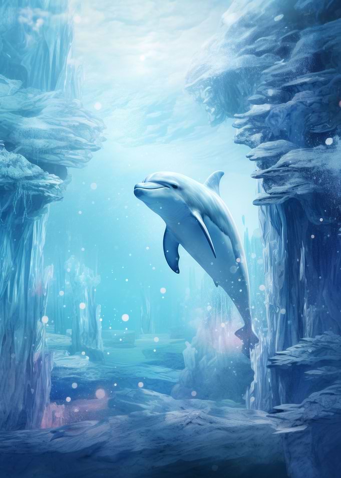 Dolphin in Ice World
