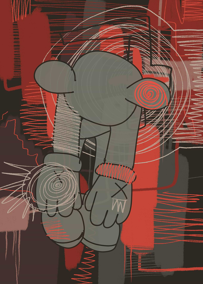 Unique abstract color Kaws