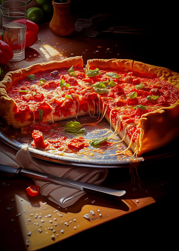 Chicago deep dish pizza