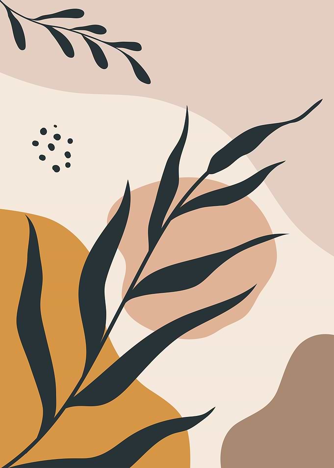 Abstract Boho Leaf