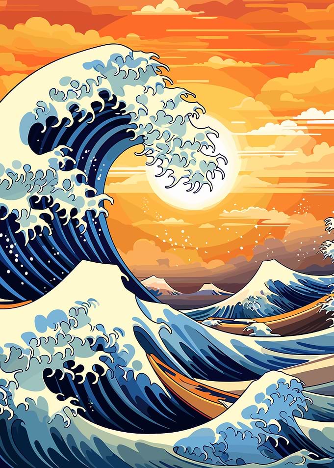 The Great Wave Retro