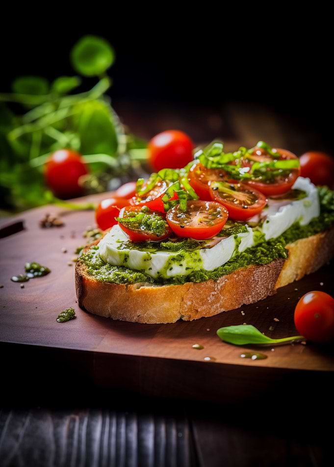 bread Tomato mozzarella
