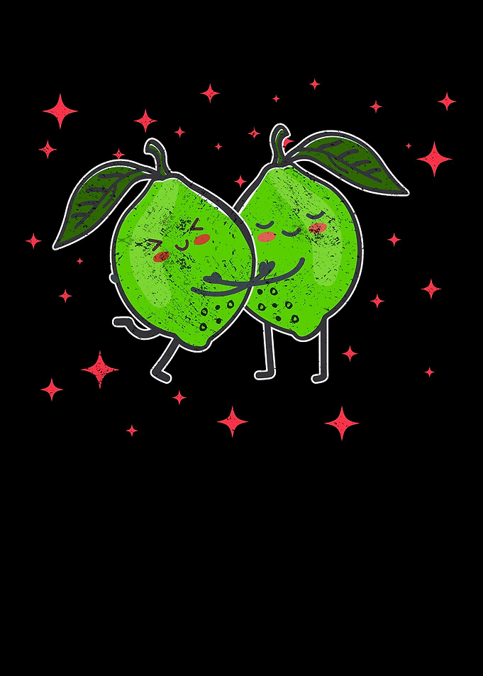 Cute Lime Couple Hugging